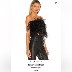 NWT Lamarque Zaina Feather Bustier